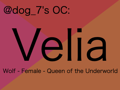 Art - @dog_7's OC 'Velia' from Animal Town RP