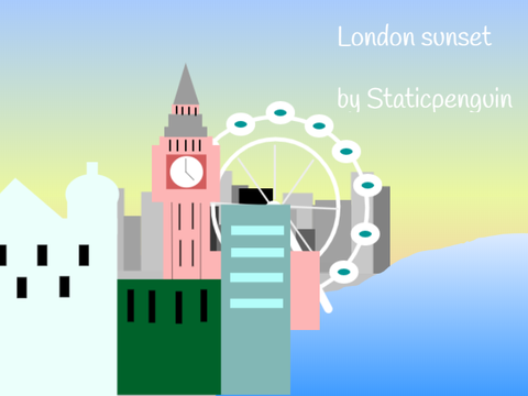 London sunset- parallax