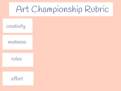 Art Championship Rubric