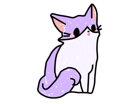 Meow - Scribble art