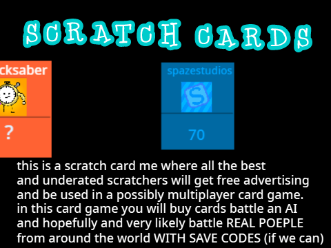 scratch cards tryout thingy