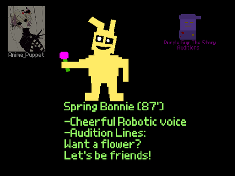 Purple Guy: The Story Auditions springbonnie