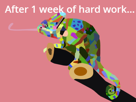 #Art | Blockshade chameleon!! 