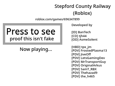 Old SCR Announcements (Stepford County Railway)