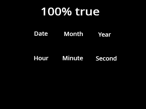 100% true clock