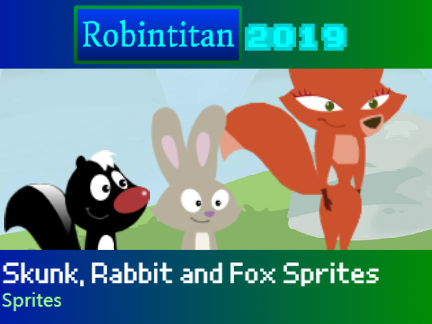 Skunk Fu! - Skunk, Rabbit and Fox Sprites