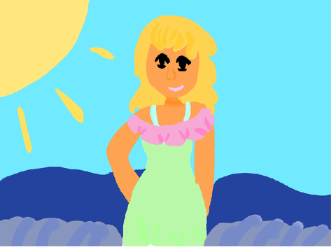 {at the beach}