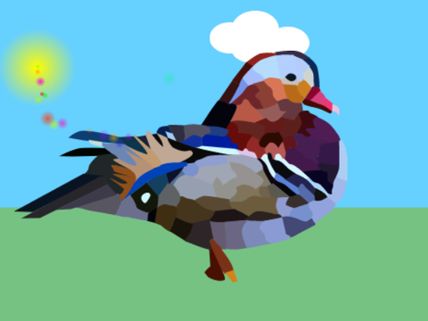 Mandarin duck blockshade remix