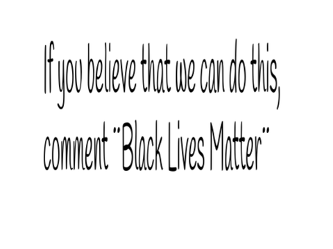 Black lives matter