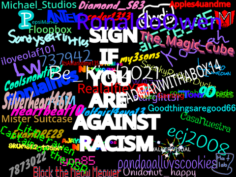 Sign if you are against racism
