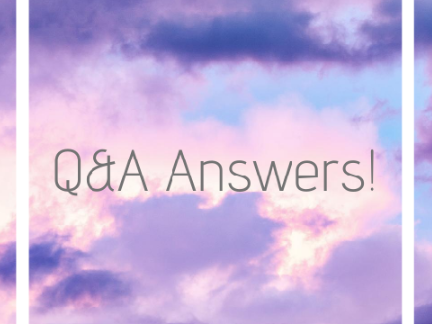 Q&A answers!