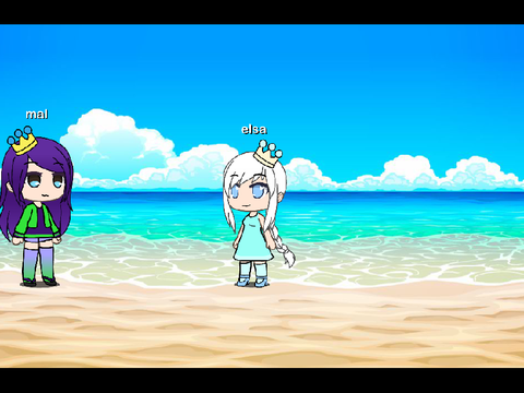 when Mal met Elsa Gacha Life