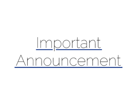 Important Announcement