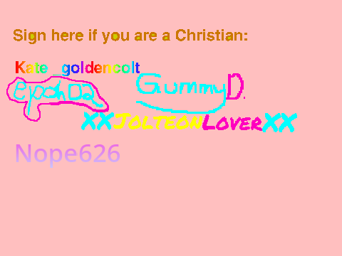 Sign if your a Christian