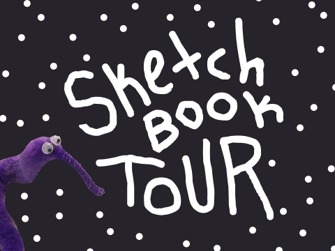 Sketchbook Tour! (Lots of Art and Worms)
