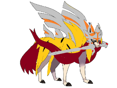 i coloured zacian into an fire type!