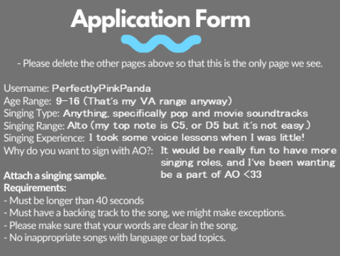 AO Singing Sample