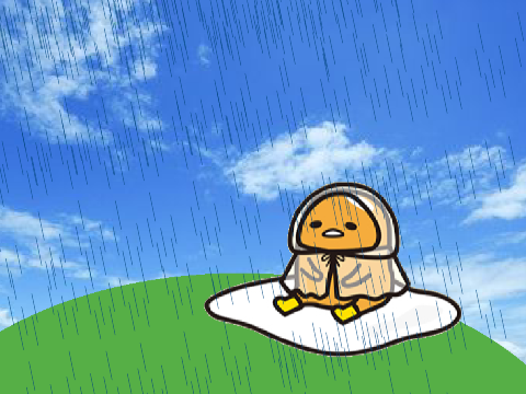 Gudetama in the Rain