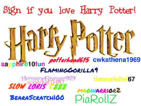 Sign If You Love Harry Potter!!!!!  remix remix remix