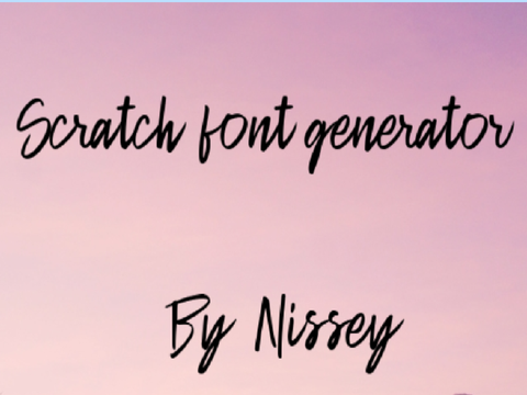 Scratch Font Generator