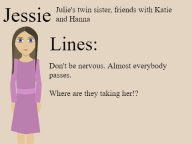 The Four Elements -voice auditions for ep. 1 Jessie