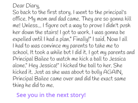 My Diary: End of first story