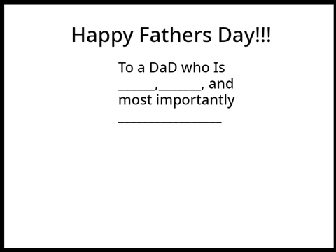 fathers day remixable card