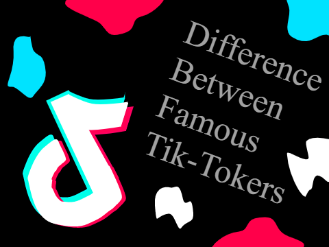 Difference between Famous Tik-Tokers