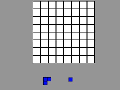 8 × 8 (Puzzle game) blue hacked.