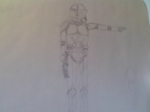 Sketches of Commander Cody and Captain Vaughn
