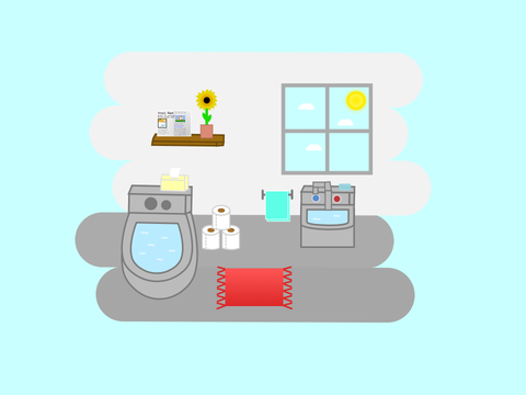 Picturesque Bathroom || Flat Art