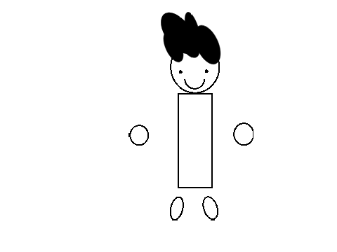 Personnage pour mes animations !!! on dirait que les cheveux sont vivants...
