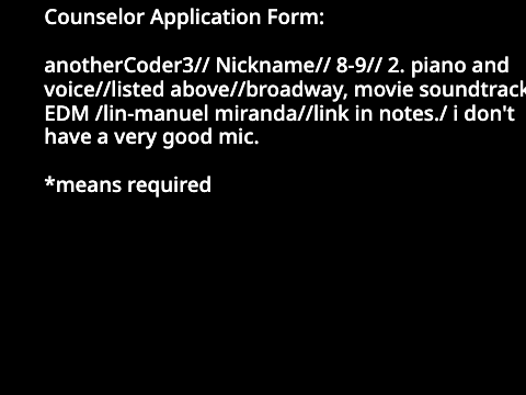 ♬ Scratch Music Camp Counselor Sign Ups ♬ 