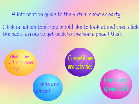 A summer virtual party infomation guide!