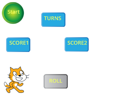 Dice game with variables