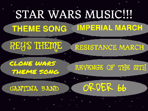 Star wars music!!!! 