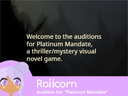 Rae's Platinum Mandate Audition 