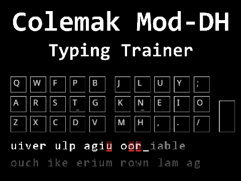 Colemak DHk Trainer