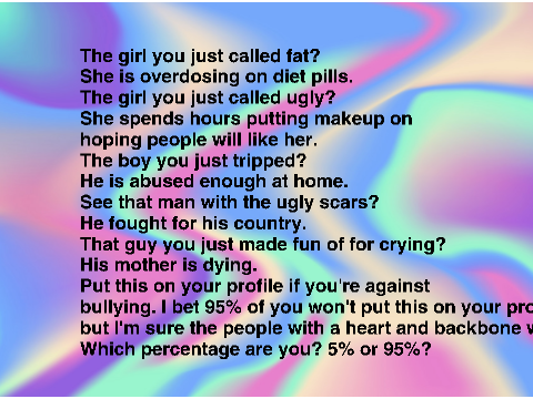 of course im against bullying