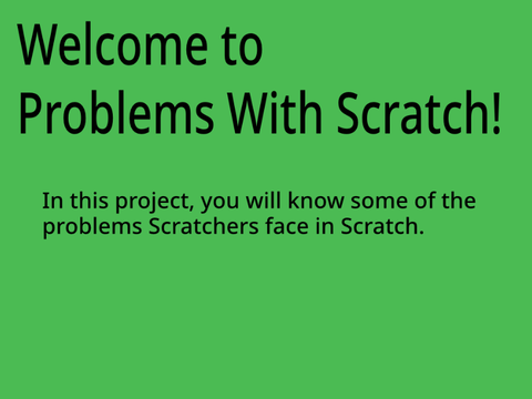 Problems With Scratch iPad version