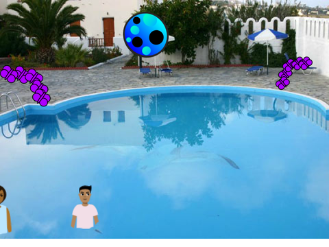 Pong game, pool edition