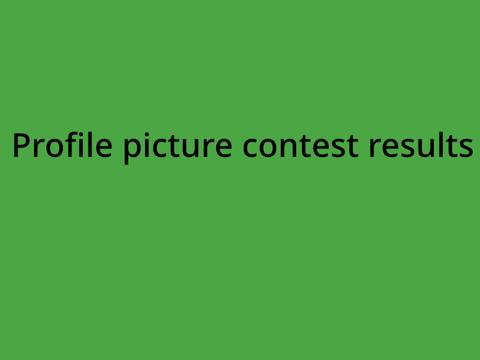 Profile picture contest results