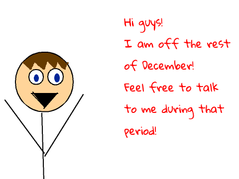 Off for the rest of the month!