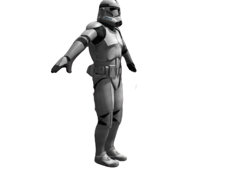 Unfinshed Clone 3D model for Battlefront