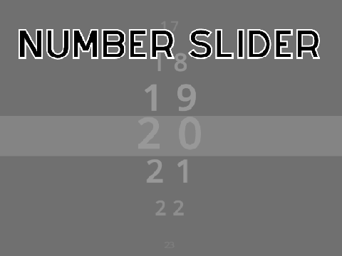 Number slider like iphone