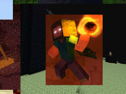 Herobrine fight! A minecraft game.