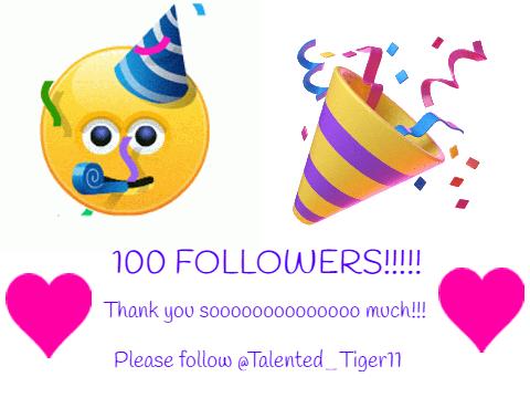 100 followers!! Thank you soo much!!