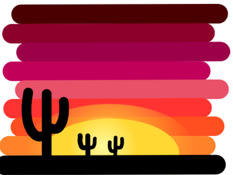 Sunset in the Desert - Flat Art Speedraw 30 follower special 