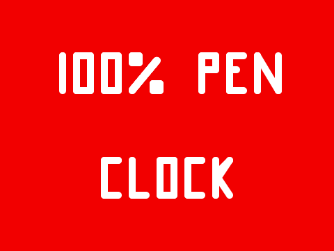 100% pen Digital Clock!