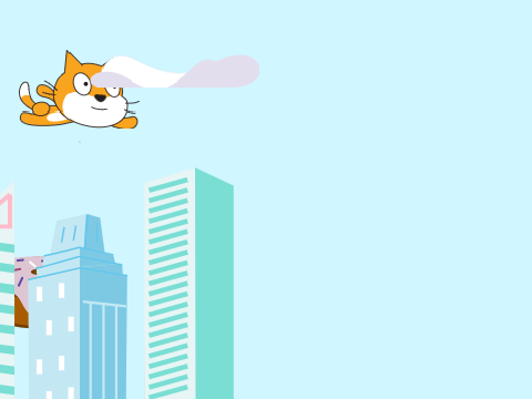 The fat cat flyng